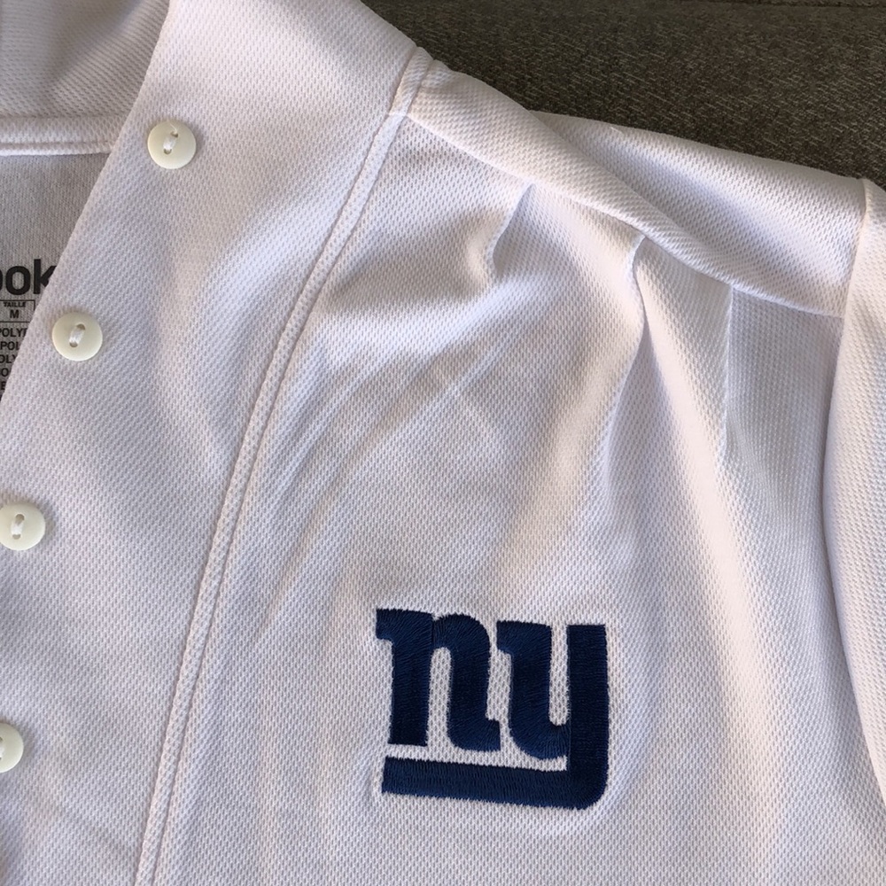 NWT! - REEBOK NFL Official NY GIANTS Button Front Short Sleeve - Picture 4 of 9